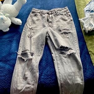 Grey mom jeans